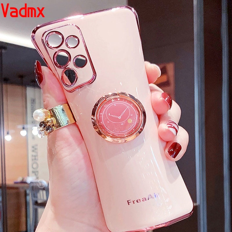 Ốp Điện Thoại Silicon Kèm Giá Đỡ Nhẫn Sang Trọng Cho Xiaomi Mi 11T 11i Civi Redmi 10 Redmi Note 11 Pro + 11s 10 Pro 4G 5G Poco M4 M3 Pro