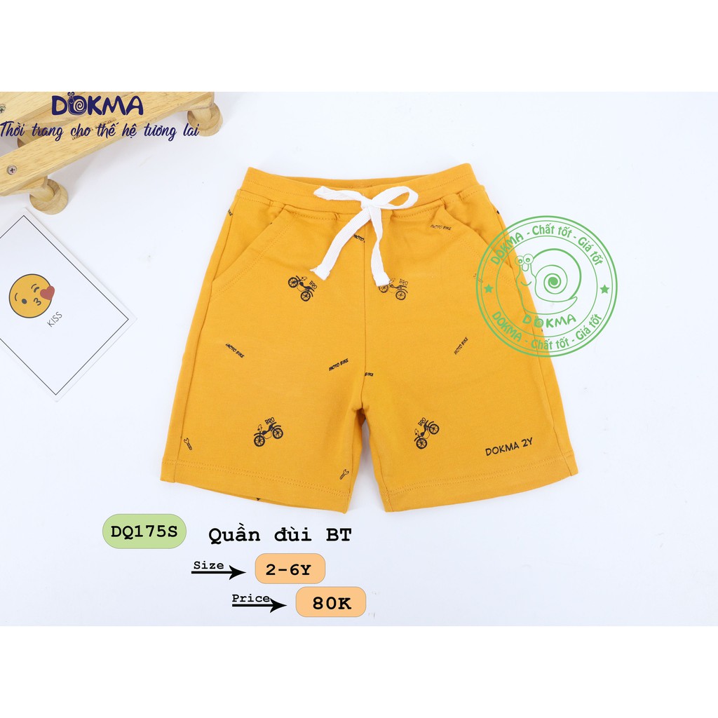 Dokma - Quần short BT 2-6y chất đẹp DQ175