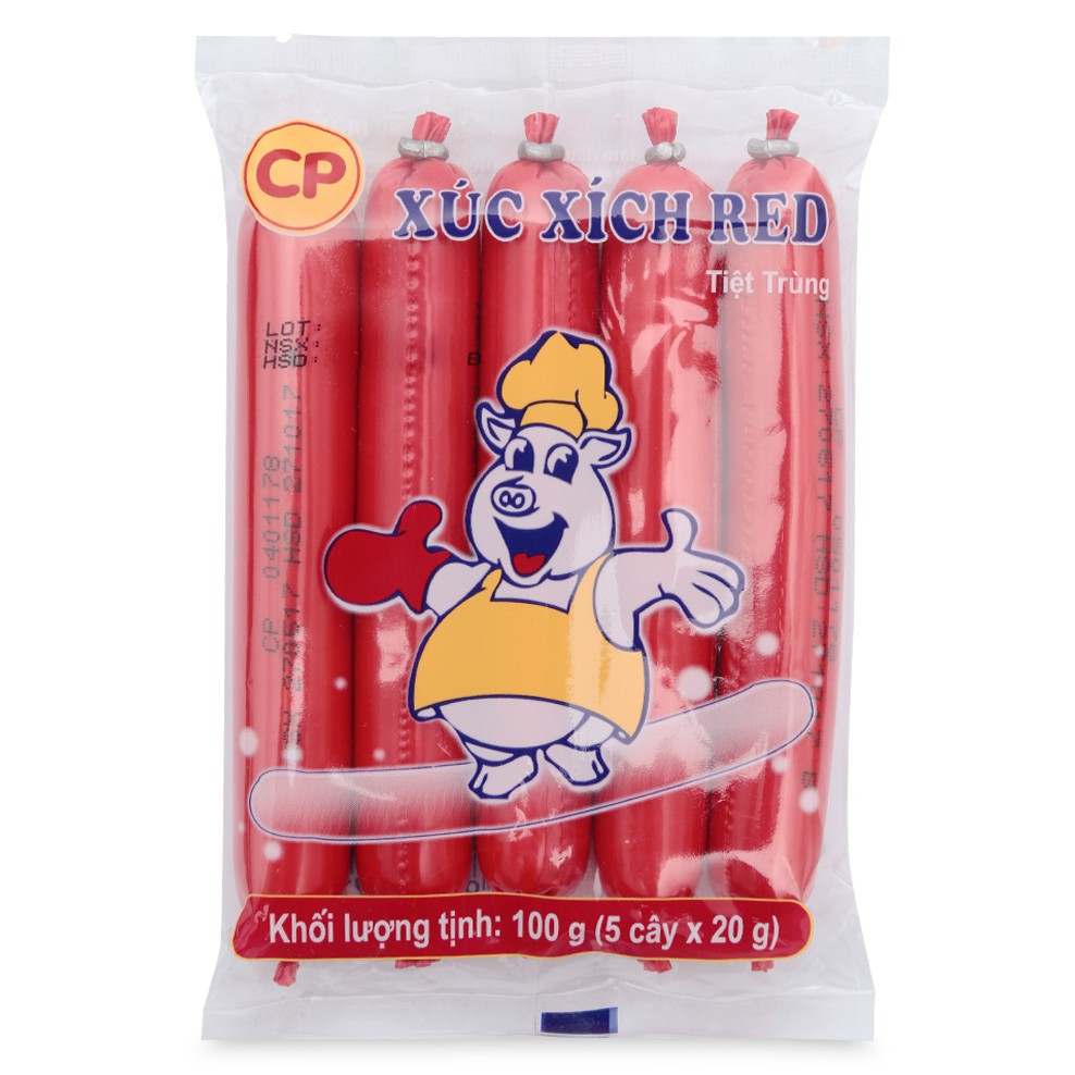 Set 6 gói xúc xích tiệt trùng CP, mỗi gói 100g