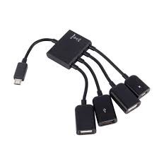 CÁP CHIA CỔNG OTG  MICRO USB RA 3 CỔNG USB