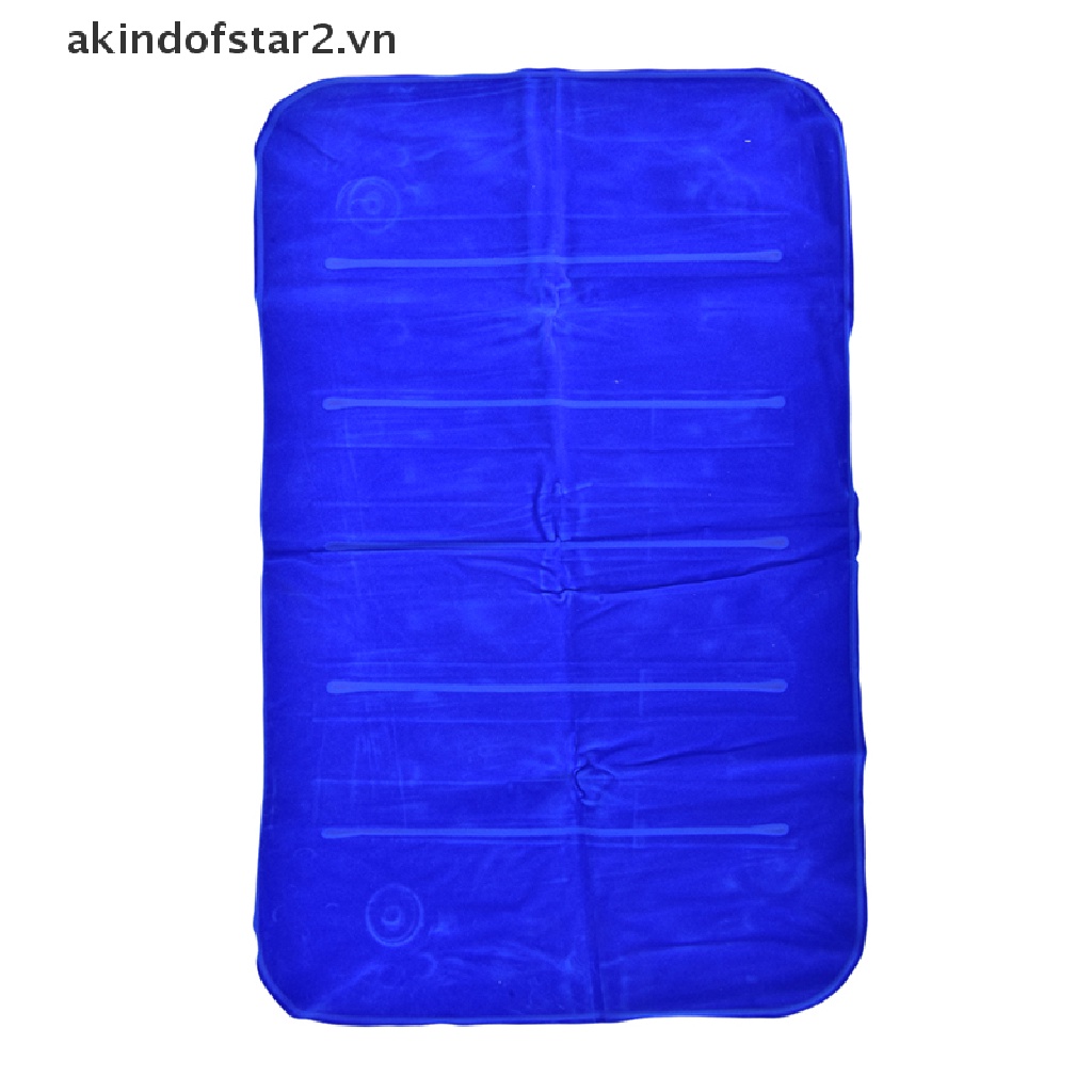 Gối bơm hơi mềm mại kích thước 47*30cm có thể gấp gọn mang theo du lịch sử dụng tiện lợi