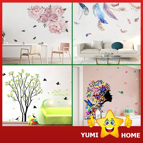 Decal dán tường, tranh dán tường, tranh trang trí decor phòng nhiều mẫu lựa chọn - Mẫu 1