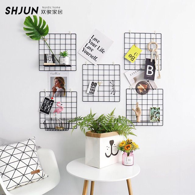 [AN MỘC] Bán sỉ Khung lướitreo ảnh, trang trí , treo đồ đa năng kích thước 35x35cm