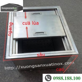 Thùng Đá Inox, Thùng Đựng Đá Quầy Bar , Thùng đá âm bàn quầy ba inox 201 và inox 304