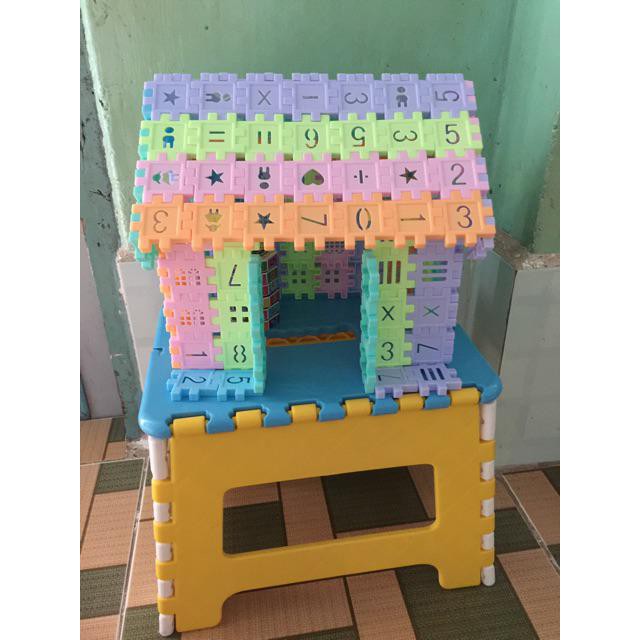 Bộ 50 khối nhựa xây dựng Building block siêu thú vị cho bé