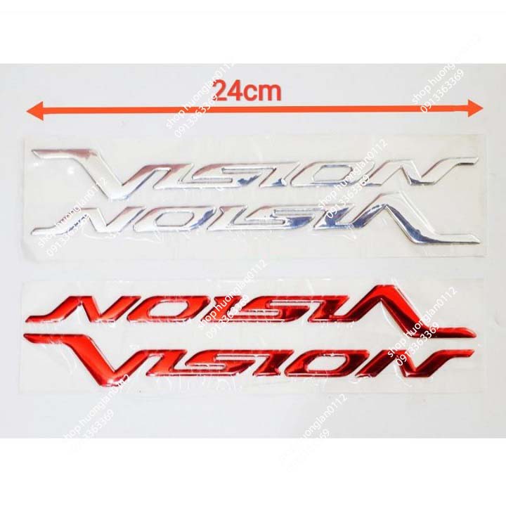 Tem chữ nổi xe máy Honda Vision