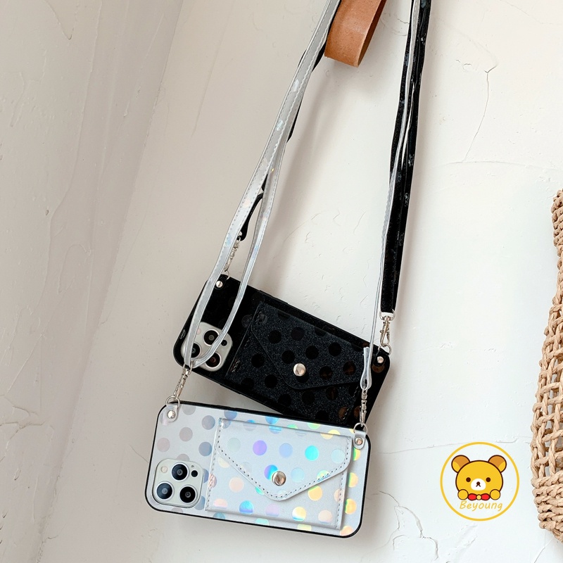 Ốp Điện Thoại Dạng Ví Họa Tiết Chấm Bi Cho OPPO Reno 8 7 6 5 4 3 Pro + 2F 2Z 2 Z 10x zoom A97 A57 A95 A96 A73 A53 5G A16