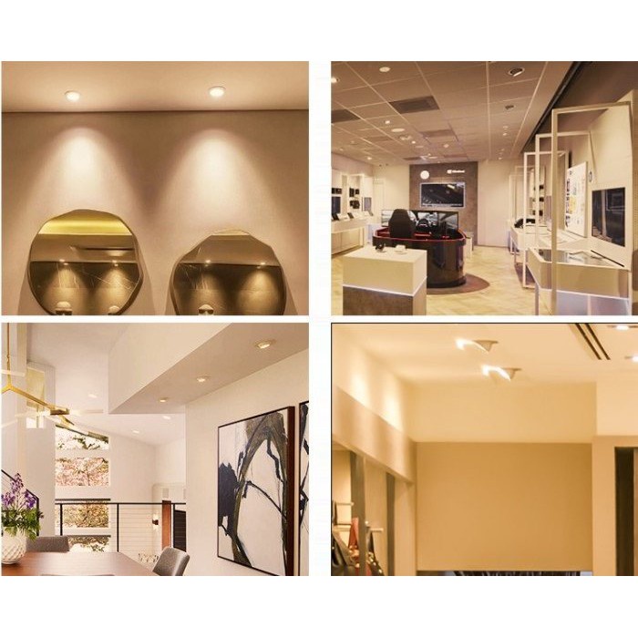 Combo 8 Đèn Led âm trần đế xoay 360 độ 20w, đèn soi tranh, đèn trang trí shop