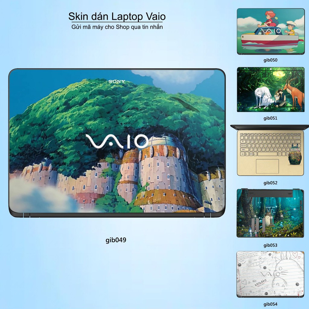 Skin dán Laptop Sony Vaio in hình Ghibli photo (inbox mã máy cho Shop)