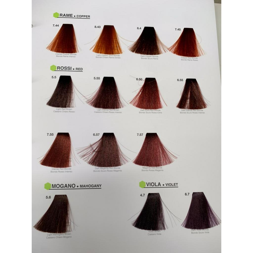 Thuốc nhuộm tóc cao cấp MOOD thảo dược nhập khẩu Ý, bảng màu đa dạng cả thời trang lẫn phủ bạc, rất bền màu