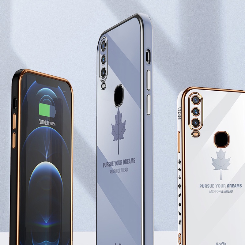 Ốp điện thoại viền vuông mạ điện cho Vivo Y17 Y15 Y12 Y12i Y11 Y9S Y7S Y3 U10 Y16