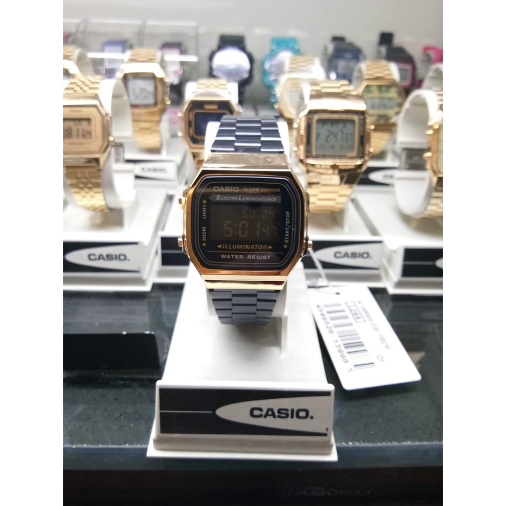 Đồng hồ Nam Nữ Casiio A168 3 màu điện tử FULL BOX dây thép không gỉ, cổ điển, chống nước - watches.vn