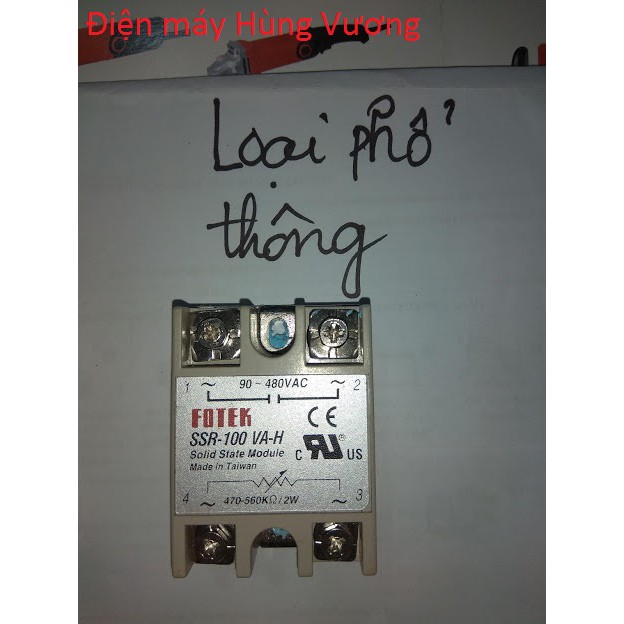 Relay Rơ le bán dẫn SSR - 100VA Solid State Module Fotek, dùng cho nồi phở, Loại phổ thông, chất lượng tốt.