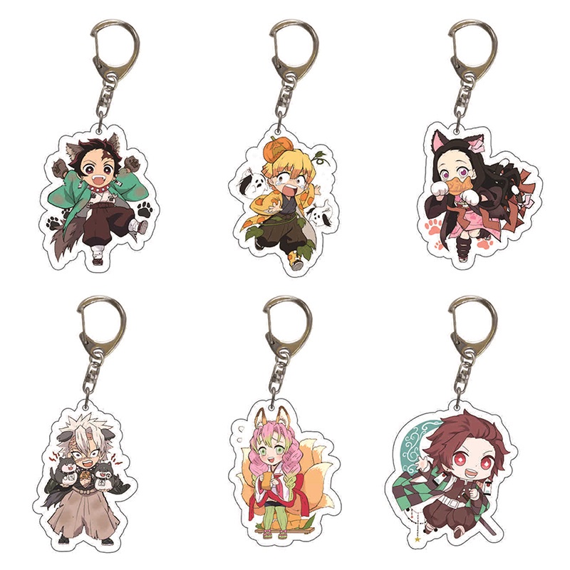 Móc khóa nhựa acrylic hình nhân vật anime Demon Slayer: Kimetsu No Yaiba