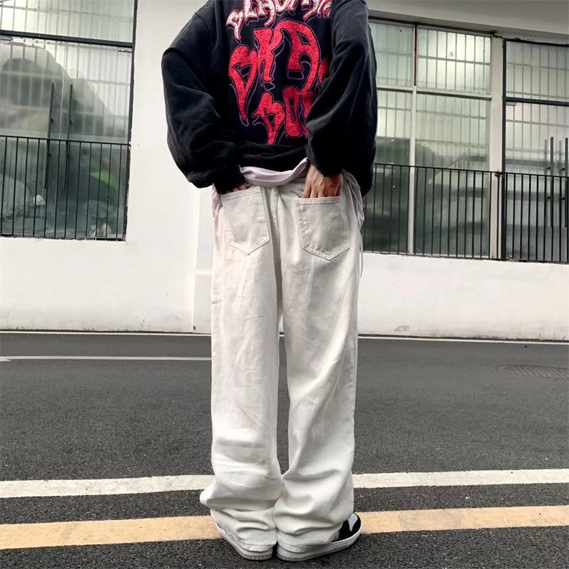 Quần Jeans Nam Kiểu Dáng retro Thời Trang Cá Tính