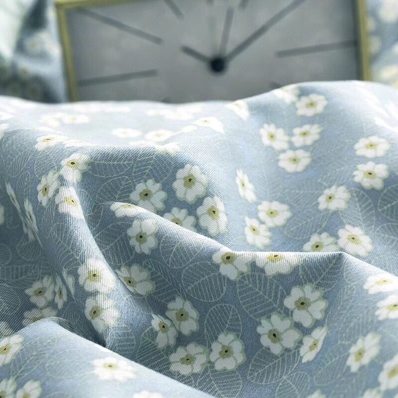 SET CHĂN GA GỐI COTTON LIVING. mẫu hoa thanh liễu