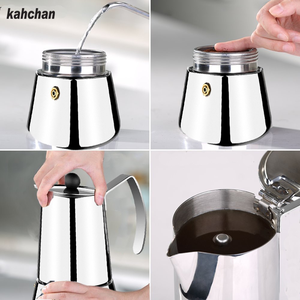 Ấm pha cà phê 160ml 4 cup Moka Pot Kahchan EP6169