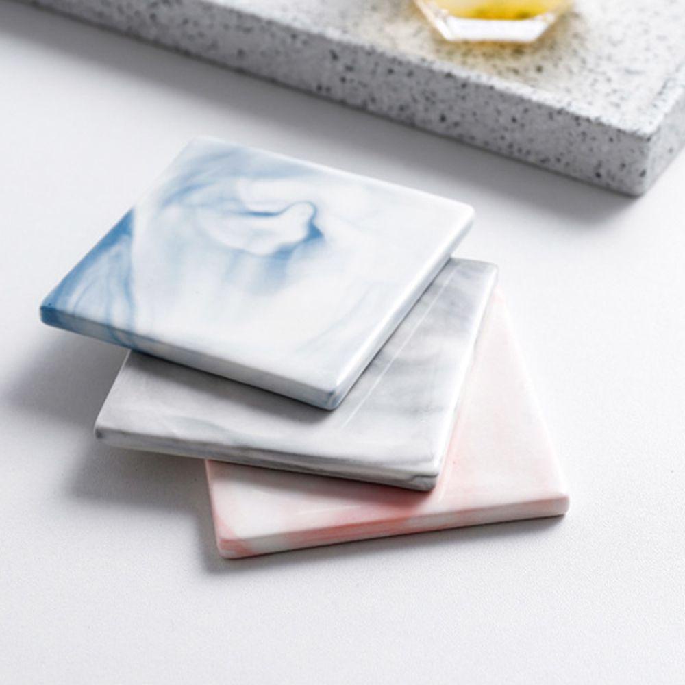 Đế Lót Tách Trà Chống Bỏng Chống Trượt Họa Tiết Đá Hoa Cương Sáng Tạo