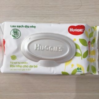Khăn ướt Huggies không mùi cho trẻ sơ sinh 64 miếng
