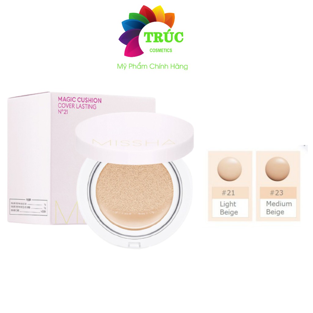 Phấn Nước Kiềm Dầu Missha M Magic Cushion Cover Lasting SPaF50+/PA+++-Trúc Cosmetics | BigBuy360 - bigbuy360.vn