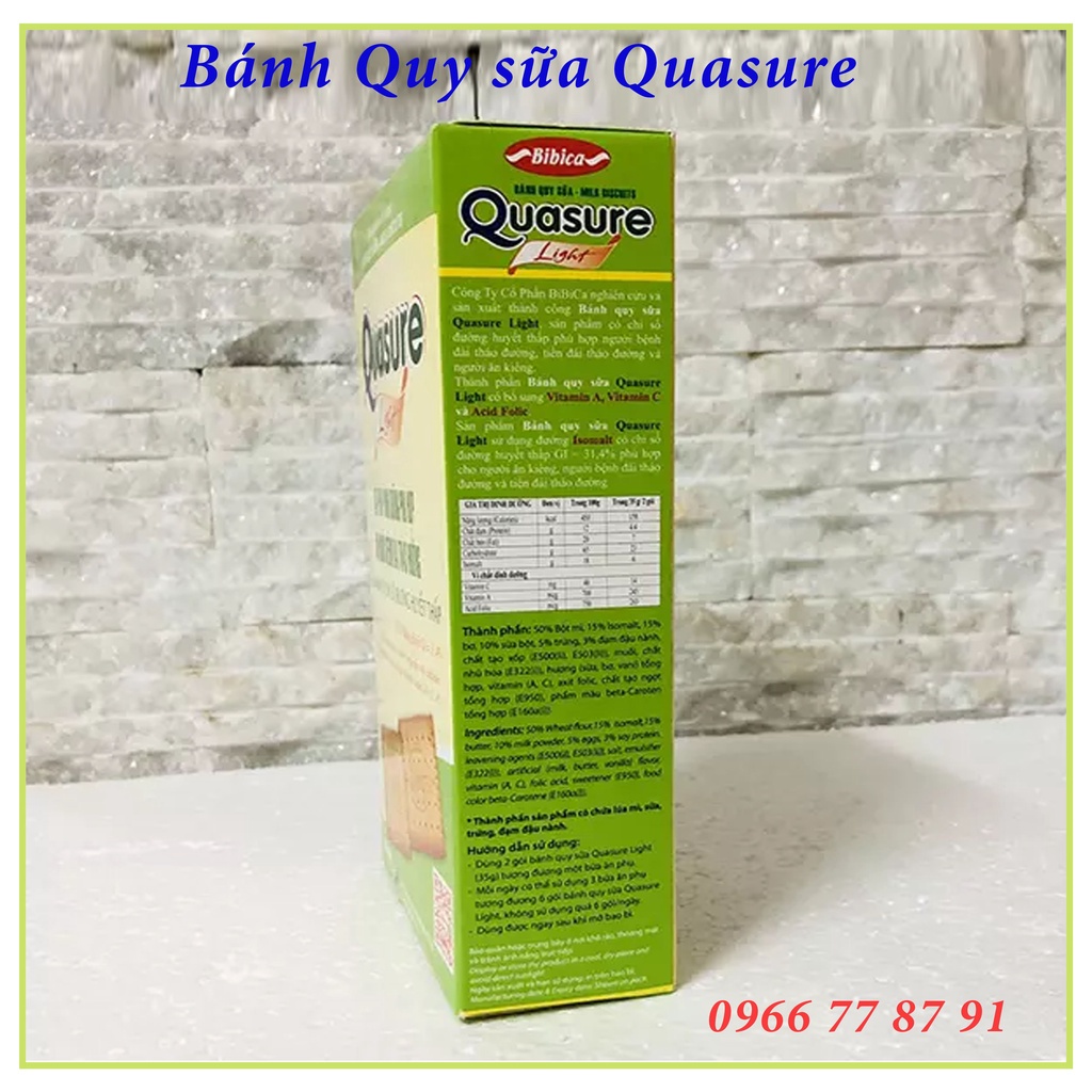 Bánh quy dành cho người tiểu đường, ăn kiêng Quasure Light sữa hộp 140g