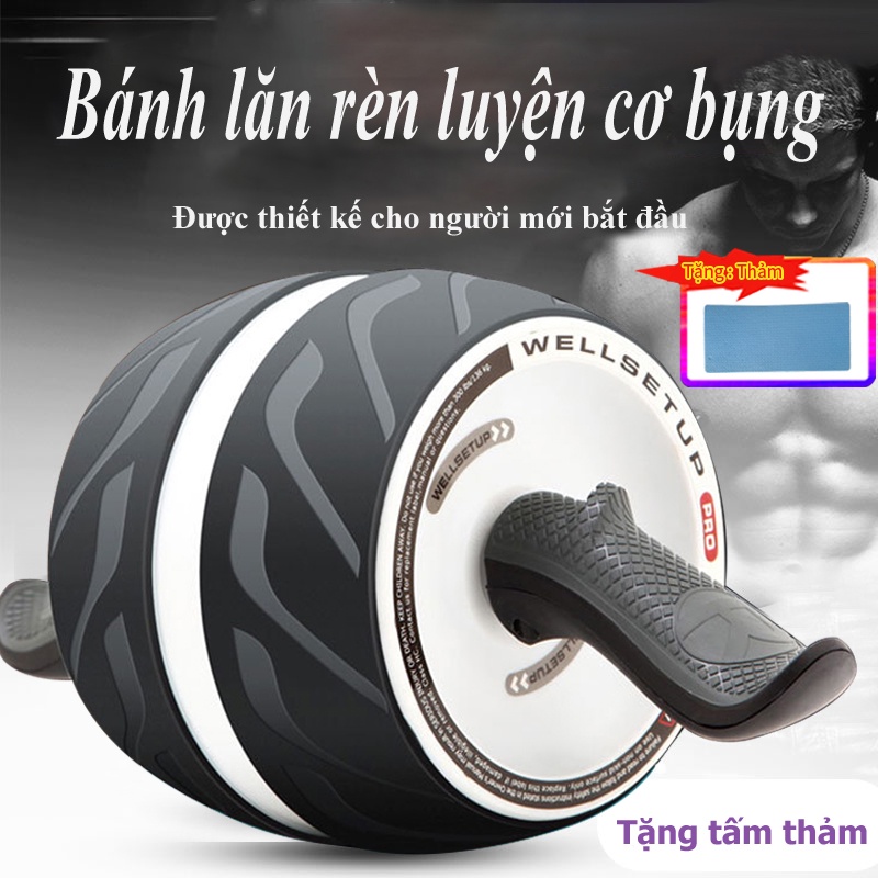 OT62W Bánh lăn tập cơ bụng tại nhà tiện dụng Bánh lăn rèn luyện cơ bụng Bánh lăn tập cơ bụng cao cấp Bánh nhựa PP đàn hồ