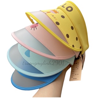 Mũ Nửa Đầu Vành Rộng Chống Nắng Cho Bé Hình Ngộ Nghĩnh