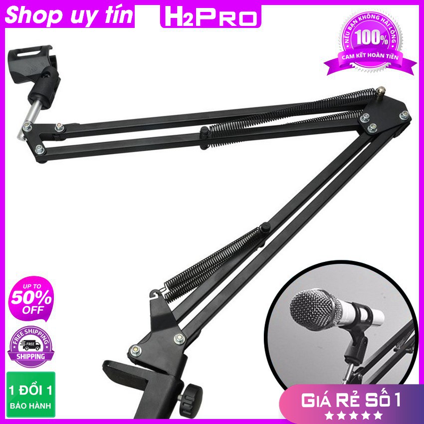 [RẺ VÔ ĐỊCH] Giá đỡ micro kẹp bàn Microphone Stand H2Pro chính hãng, chân đế micro kẹp bàn thu âm-livestream cao cấp, dà