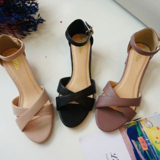 Sandal quai chéo gót mica