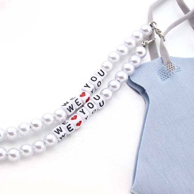 Dây Đeo Giữ Điện Thoại Mặt Ngọc Trai Giả Acrylic Trái Tim Chống Thất Lạc