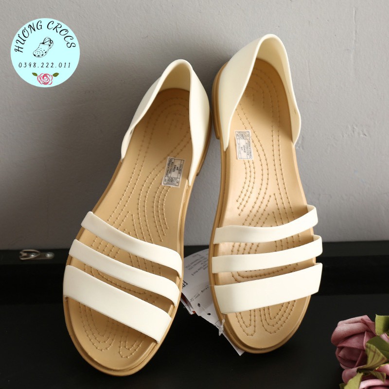 Sandal nữ Tulum, sandal nhựa mềm cao cấp màu trắng