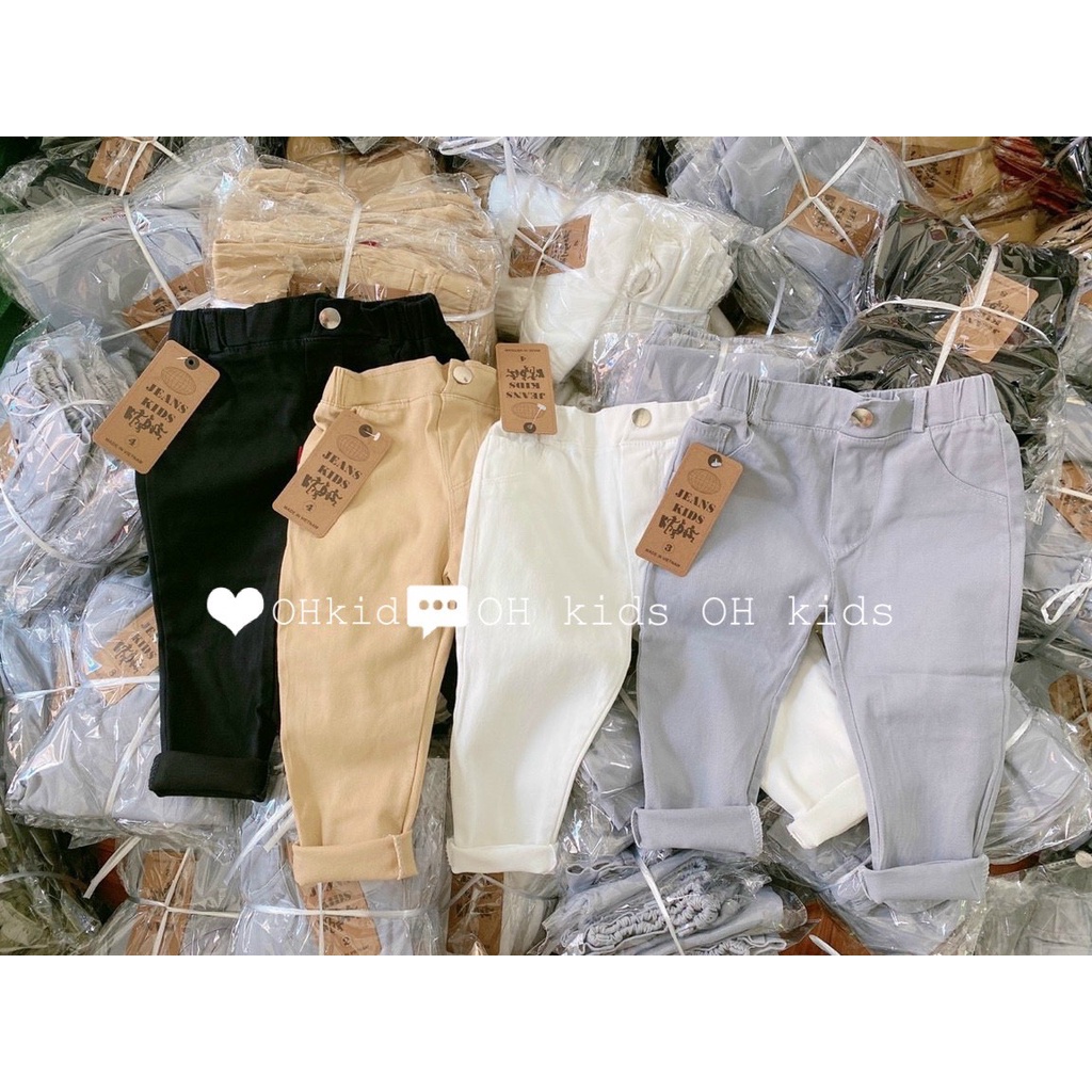 Quần kaki trơn cho bé từ 9-23kg phong cách lịch lãm QTE02