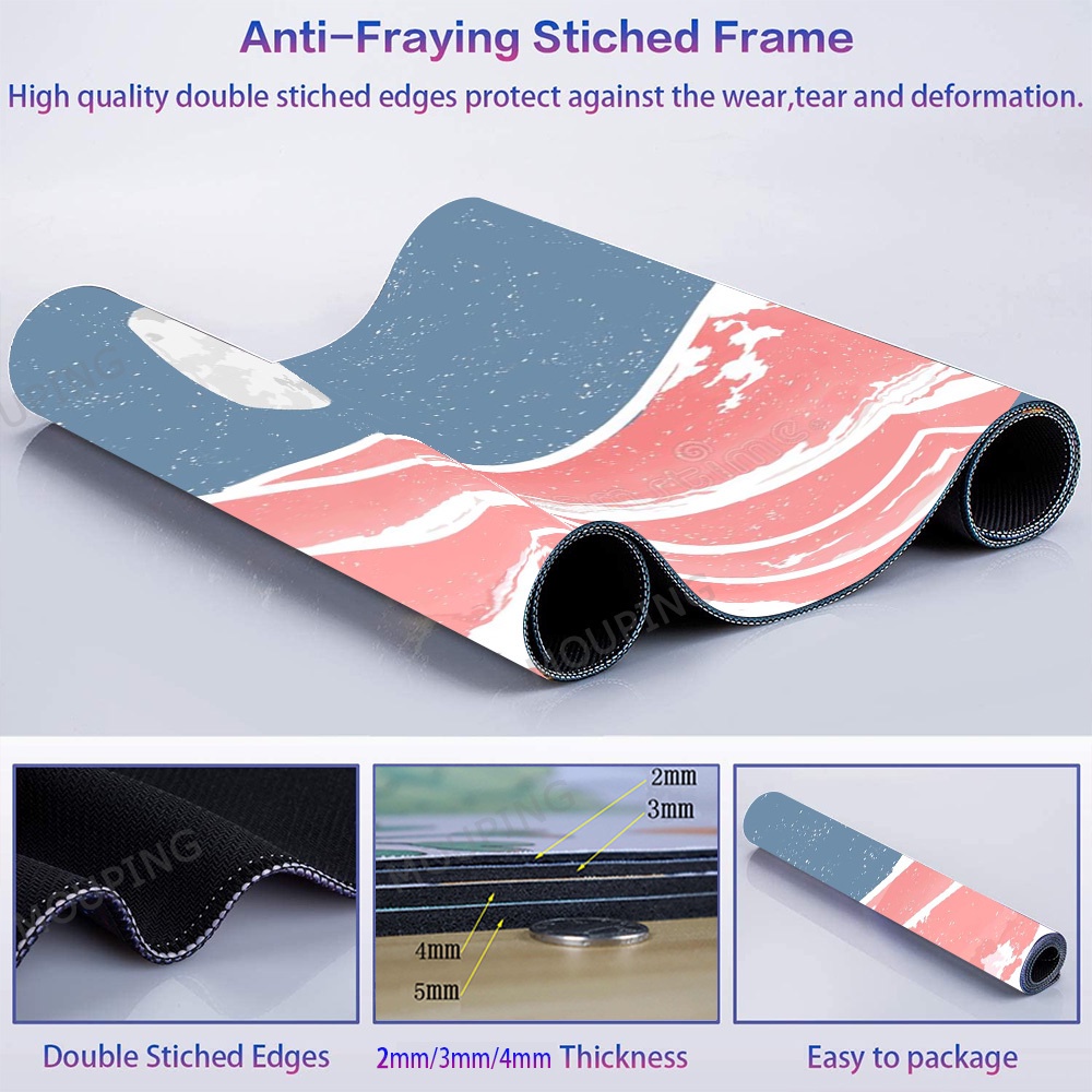 Kawaii Tấm Lót Chuột Máy Tính Cỡ Lớn 90 X 40 Hình Chân Mèo anime Màu Trắng Đen