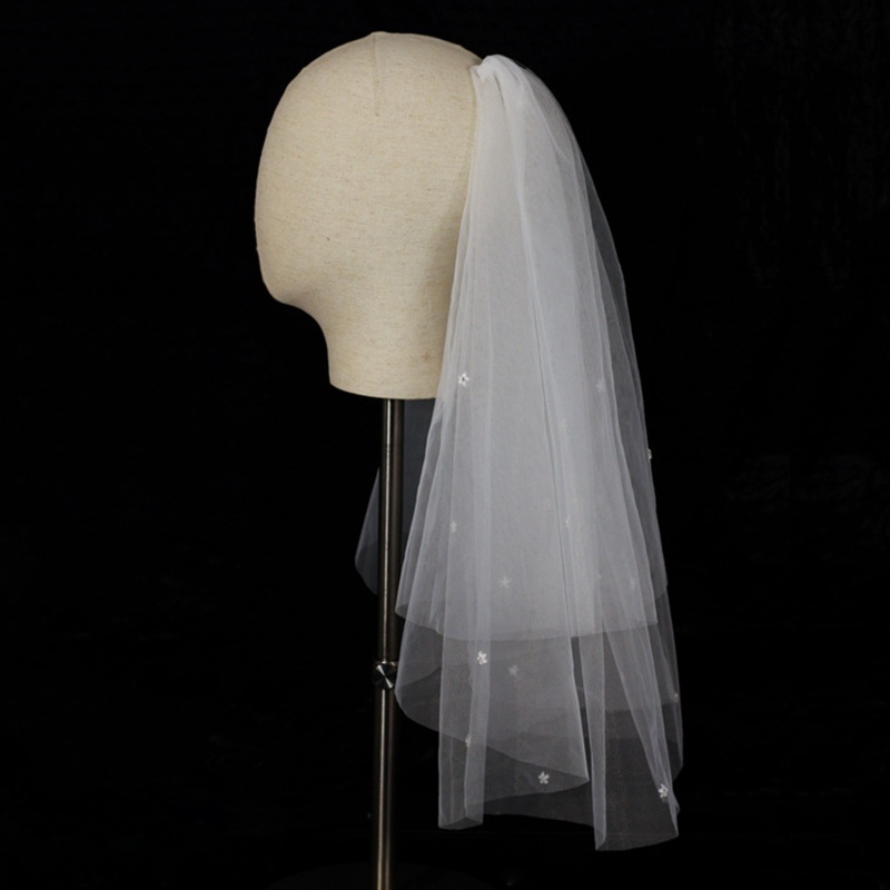 Mạng Che Mặt Cô Dâu Bằng Vải Tuyn 2 Tầng