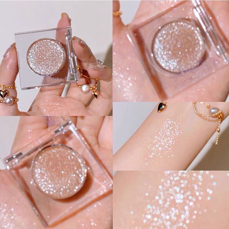 Phấn bắt sáng Hightlight  3 màu ánh nhũ bạc- vàng- hồng hàng nội địa Trung chống nước