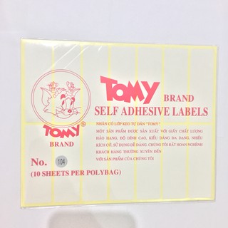 Nhãn in mã vạch Tomy A5
