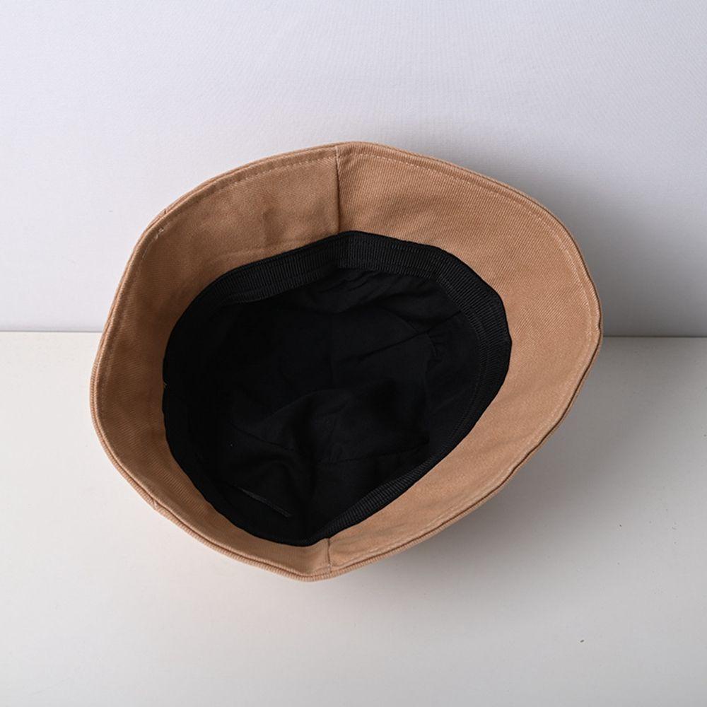 TWINKLE Mũ Bucket Chất Liệu Cotton Thêu Chữ Màu Sắc Thời Trang Thu Đông Cho Nữ