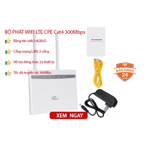 Bộ phát wifi LTE CPE Cat4 300Mbps CP-101