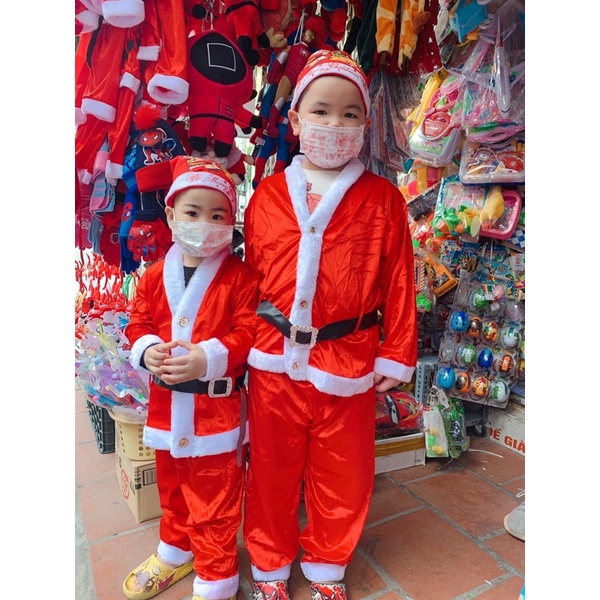 Bộ quần áo ông già Nôen cho bé từ 8-35kg