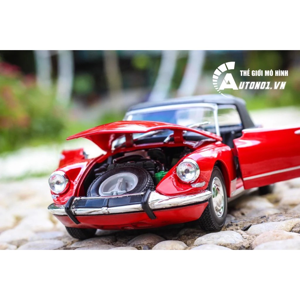 MÔ HÌNH XE CITROEN DS 19CABRIOLET RED 1:24 WELLY 7024