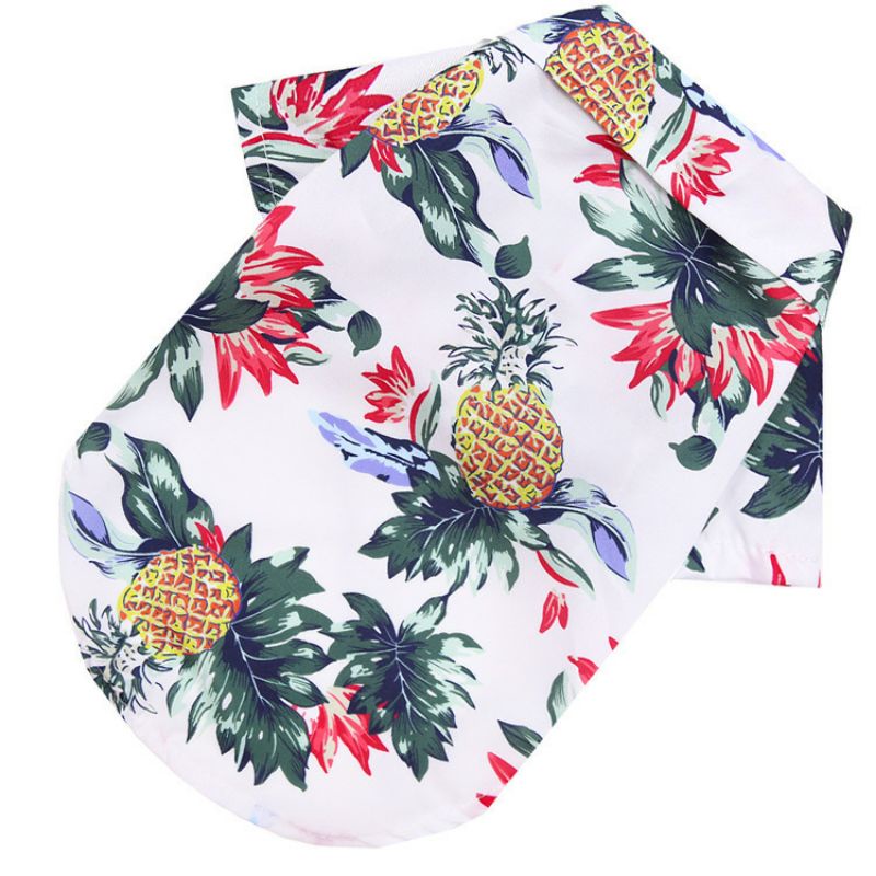 Áo sơ mi cho chó mèo họa tiết Hawaii mùa hè
