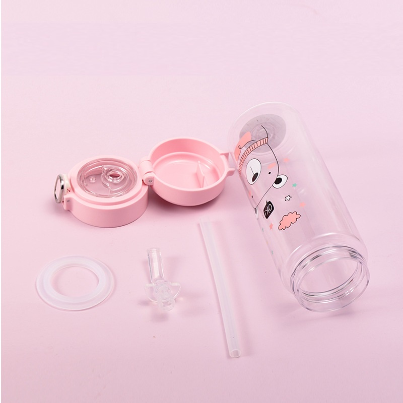 Bình nhựa đựng nước cho bé 350ml- Tặng kèm nhiều Sticker