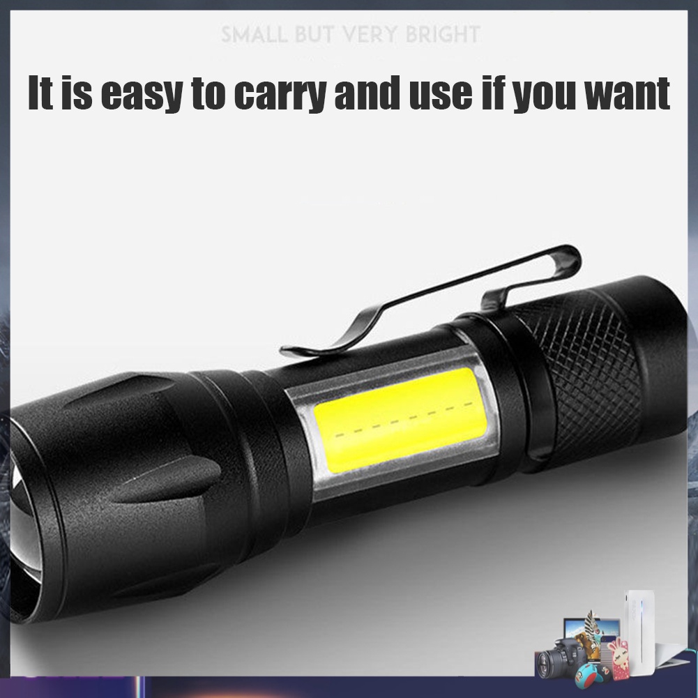 Đèn pin khẩn cấp XPE+COB LED IPX4 3 chế độ