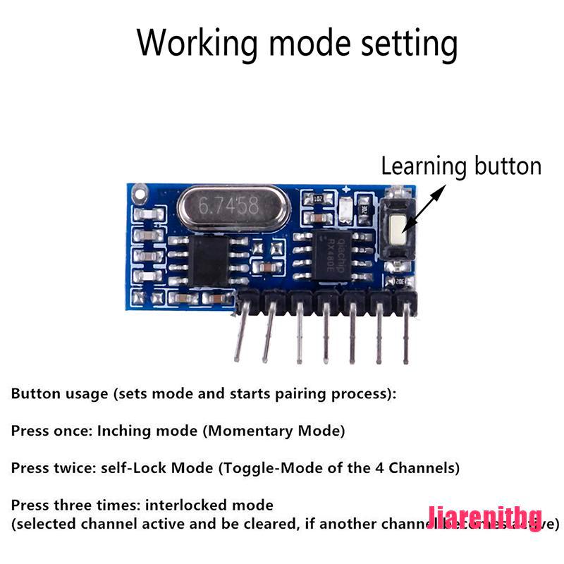 Bảng mạch thu và phát không dây 4 kênh RF 433Mhz EV1527 | BigBuy360 - bigbuy360.vn