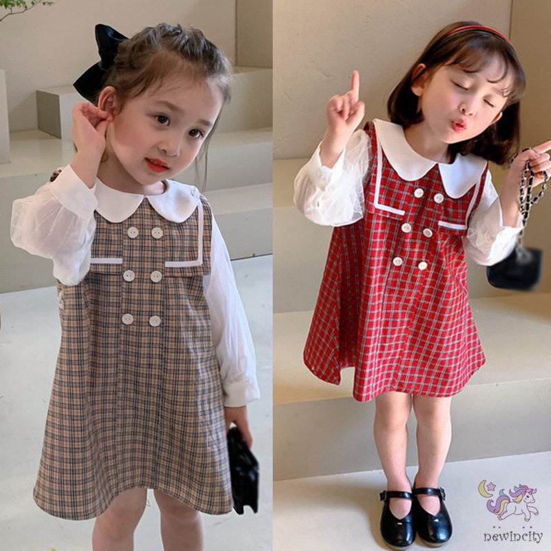 Đầm Công Chúa Tay Dài Phong Cách Hàn Quốc Cho Bé Gái