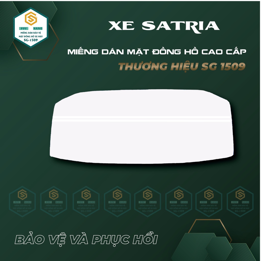 MIẾNG DÁN BẢO VỆ MẶT ĐỒNG HỒ PPF SATRIA , RAIDER, MIẾNG DÁN PPF CAO CẤP CHỐNG TRẦY XƯỚC MẶT ĐỒNG HỒ XE MÁY. SG1509