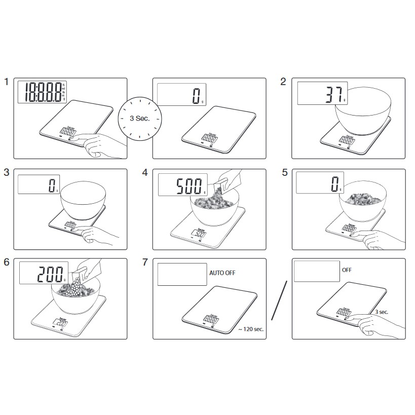 Cân nhà bếp điện tử BEURER KS19 (Màu xám)