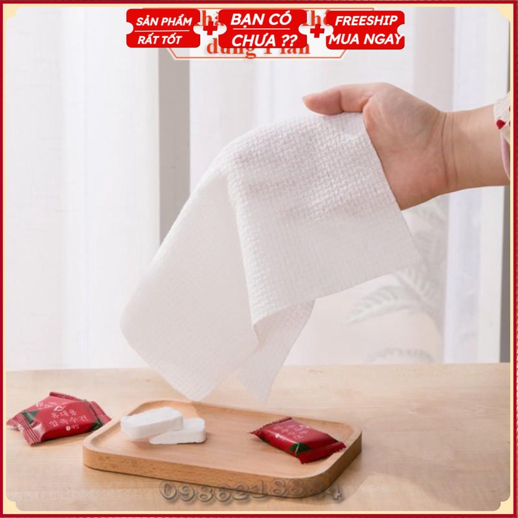 Khăn nén dạng viên khăn mặt bông tinh khiết dùng một lần KMN1