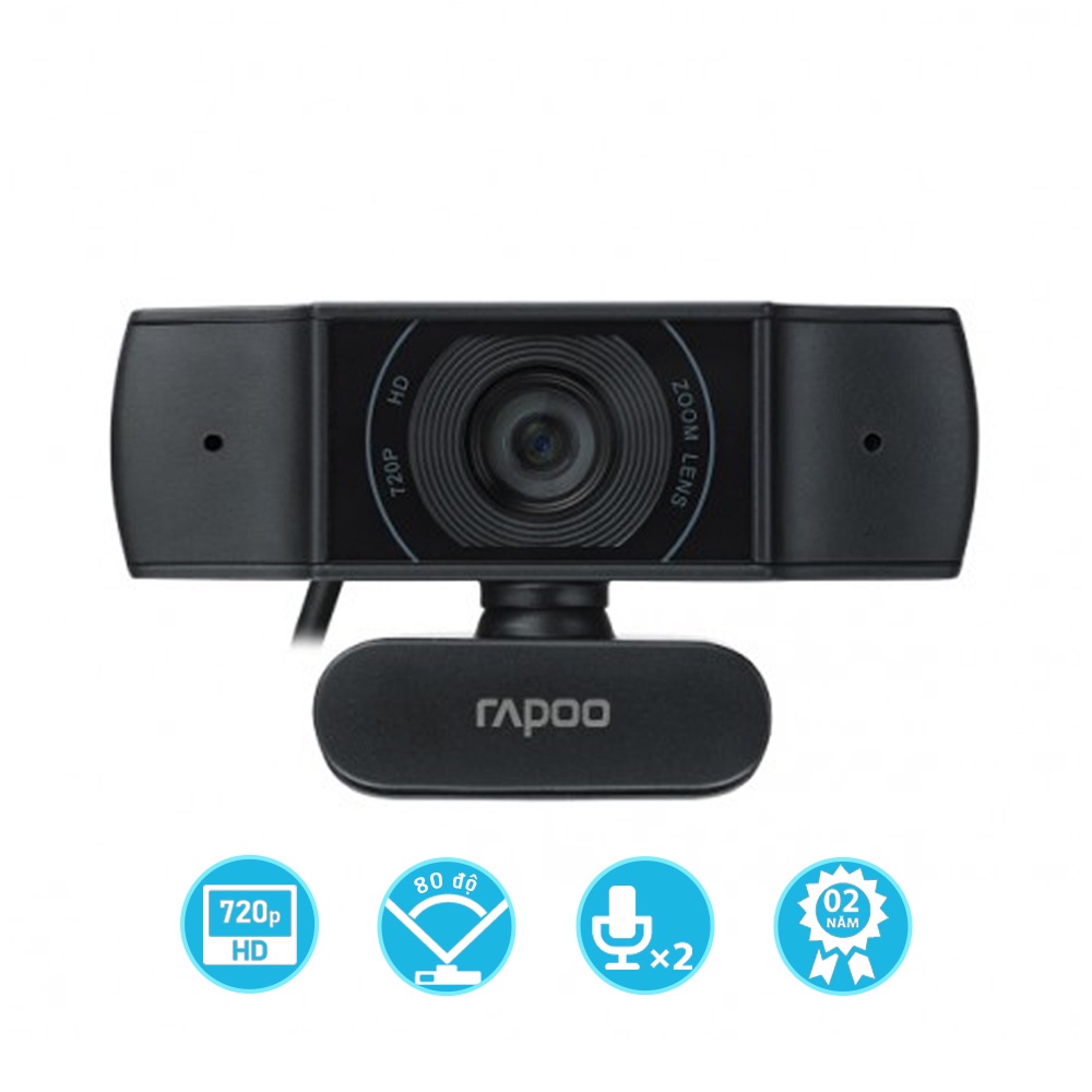 Webcam rapoo C200 HD 720P - hàng chính hãng