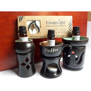 [SỈ]Combo 10 Viên Nến Tealight + 3 Chai Tinh Dầu(Tràm Trà, Sả Java, Quế) + 3 Đèn Đốt